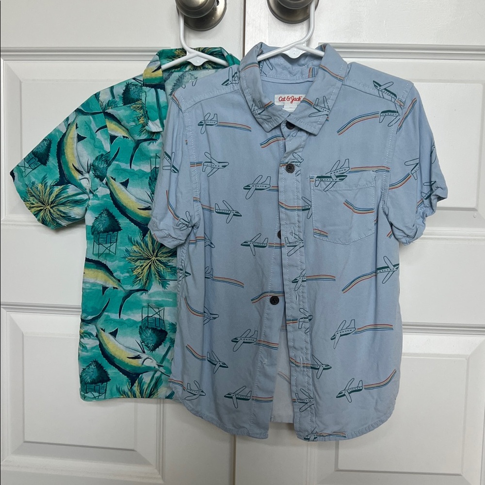 Boy Printed Botton Up Pair